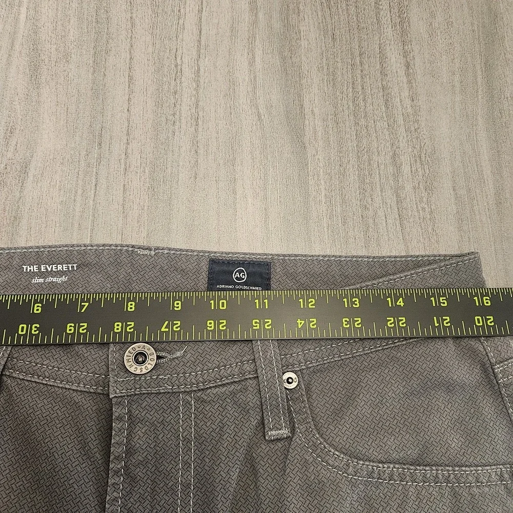 Adriano Goldschmied 32x34(32) The Everett‎ Slim Straight Gray Geometric Pants